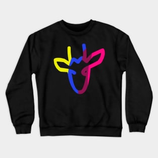 Colorful Deer Silhouette Crewneck Sweatshirt